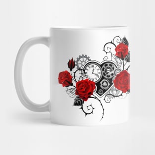 Mechanical Heart with Red Roses Mug